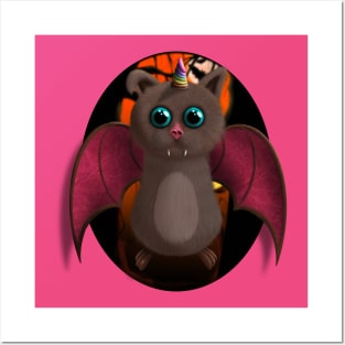 Baby Vampire Bat Unicorn Posters and Art